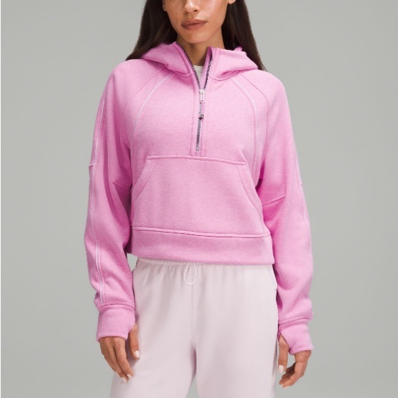 Lululemon PLUSH Scuba Oversized Half Zip Hoodie,so soft & warm, silver stitching - Picture 1 of 13